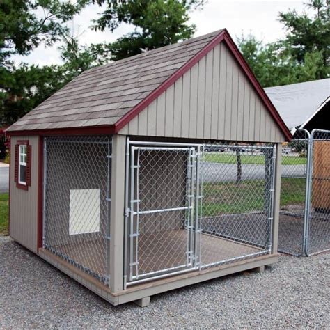 outside dog kennels with roof